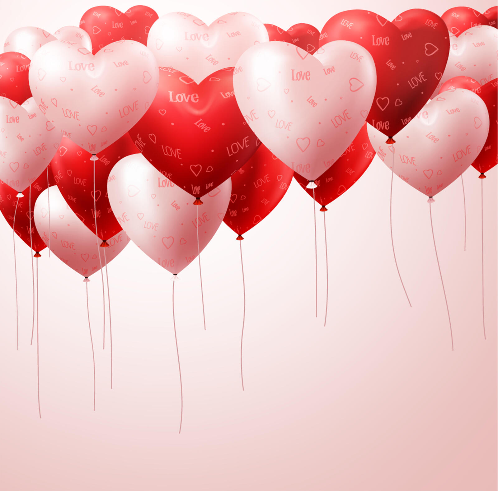 Обои романтические сердца праздники валентинки на рабочий стол