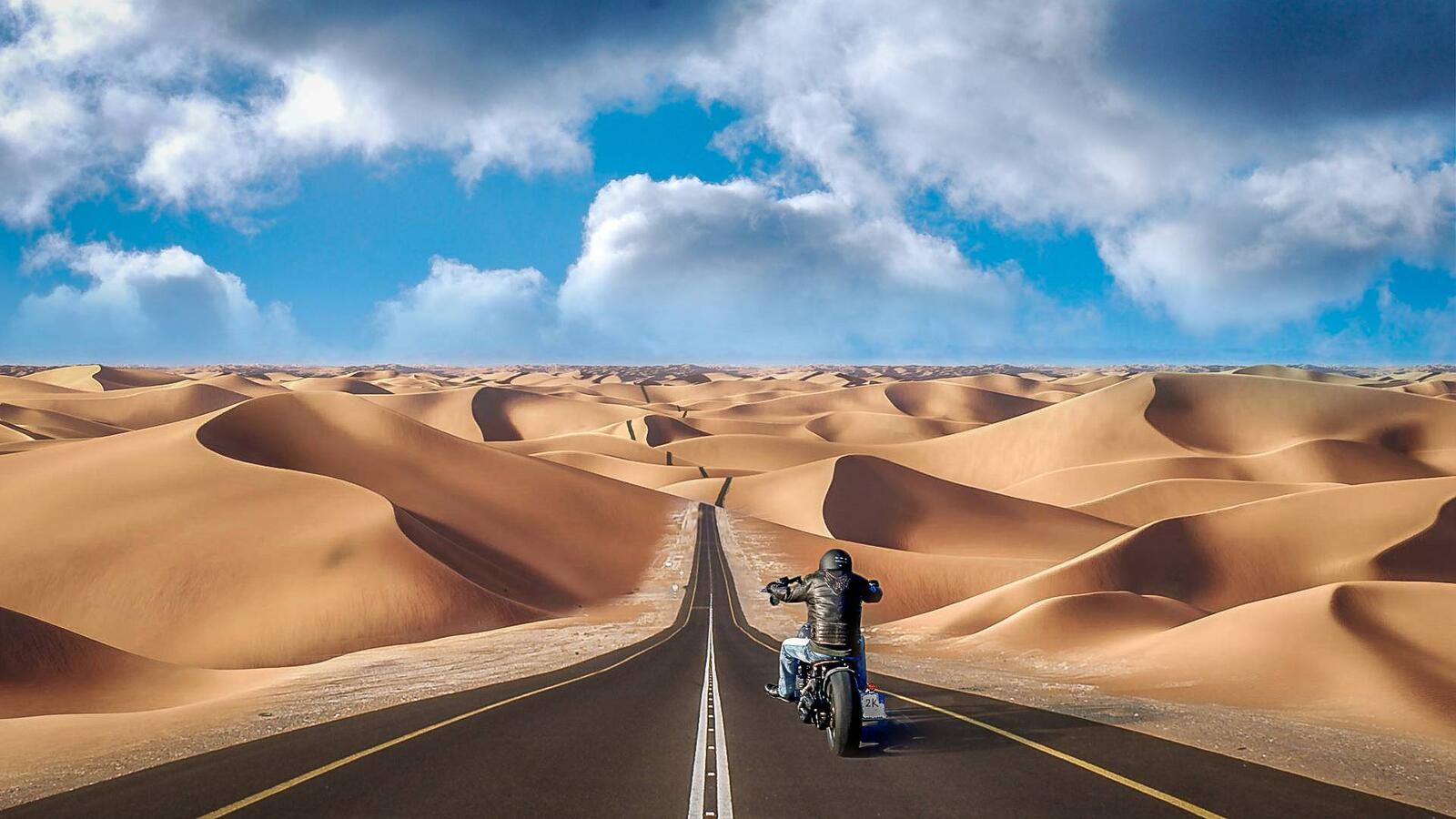 Wallpapers road the Sands the rider on the desktop