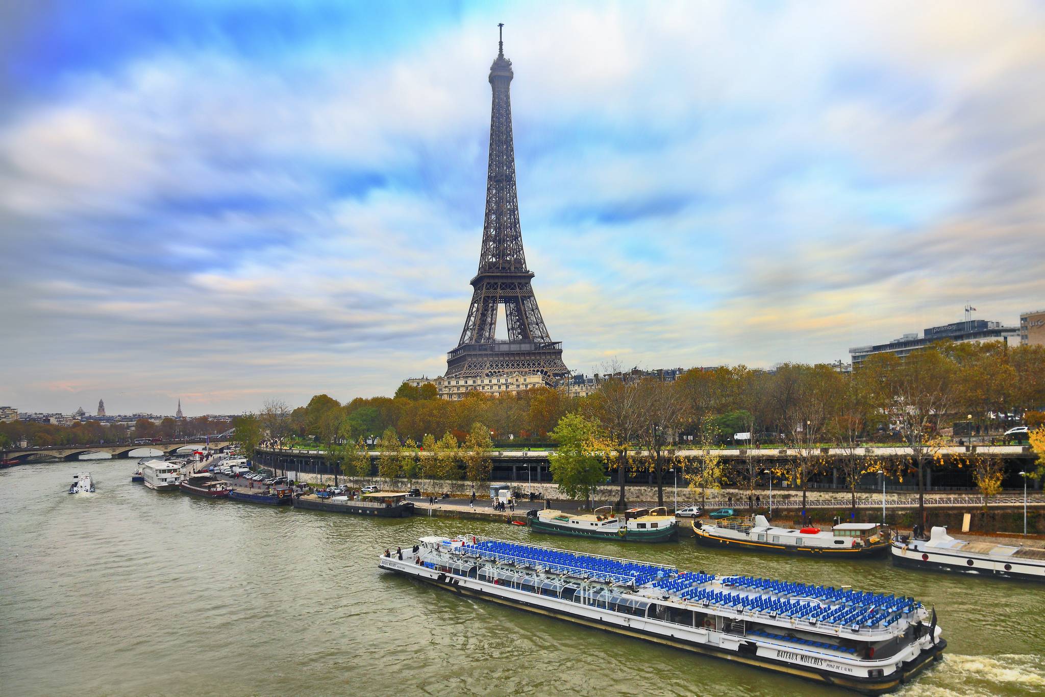 Wallpapers ship Eiffel Tower France on the desktop