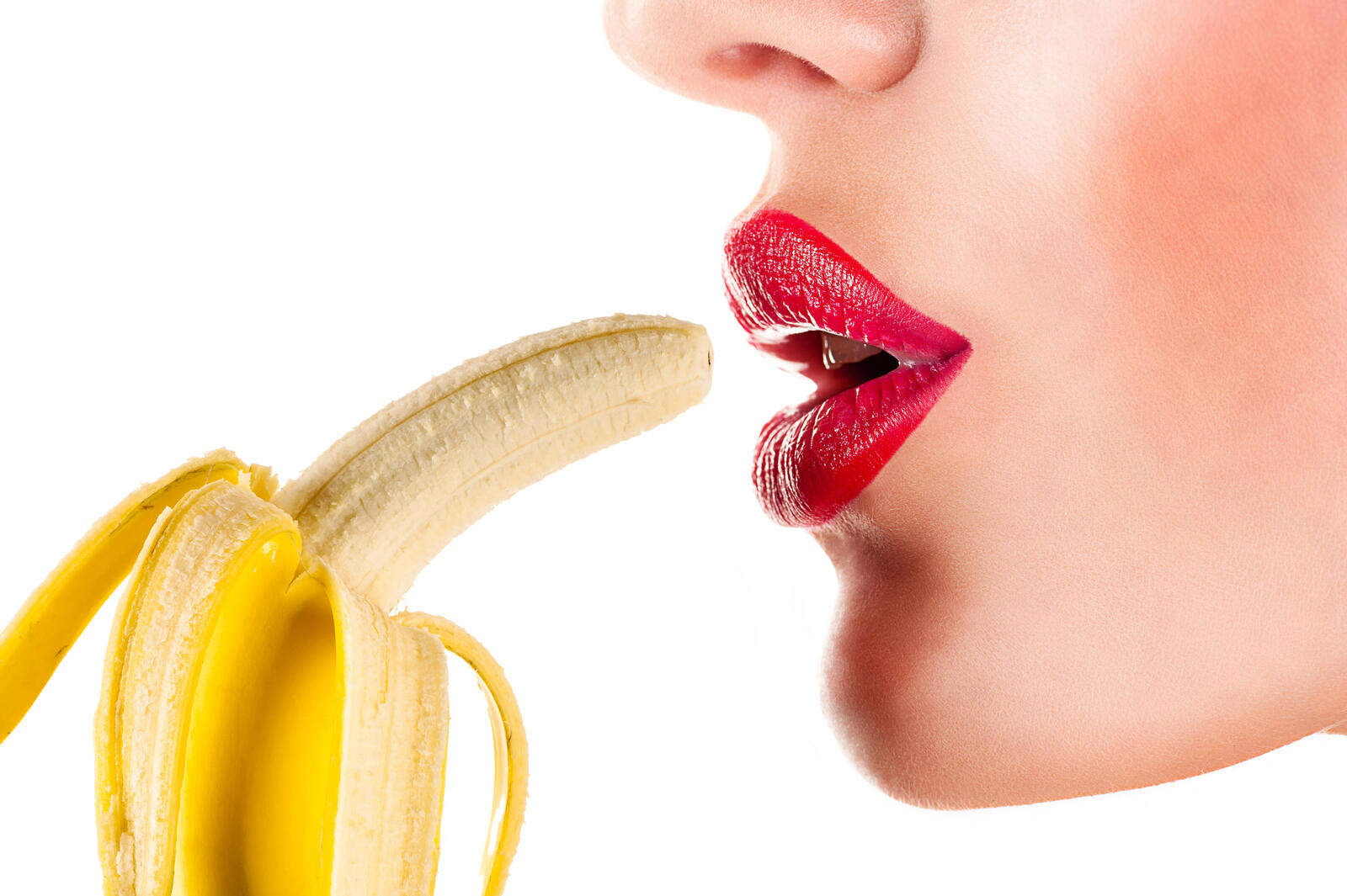 Обои банан красотка сексуальная девушка на рабочий стол