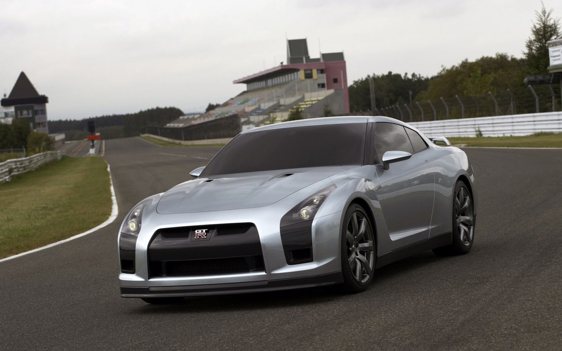 Wallpapers nissan gt-r gray on the desktop