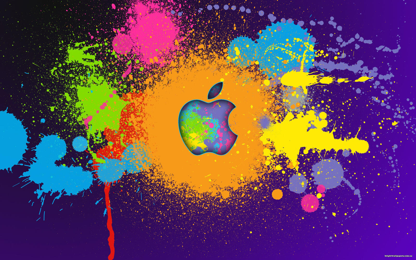 Wallpapers paint colors apple on the desktop