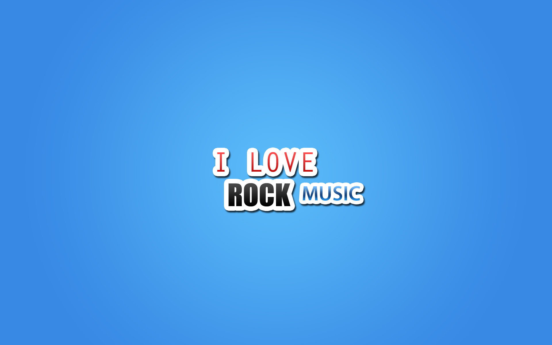 Photo free blue, screensaver, I love rock music
