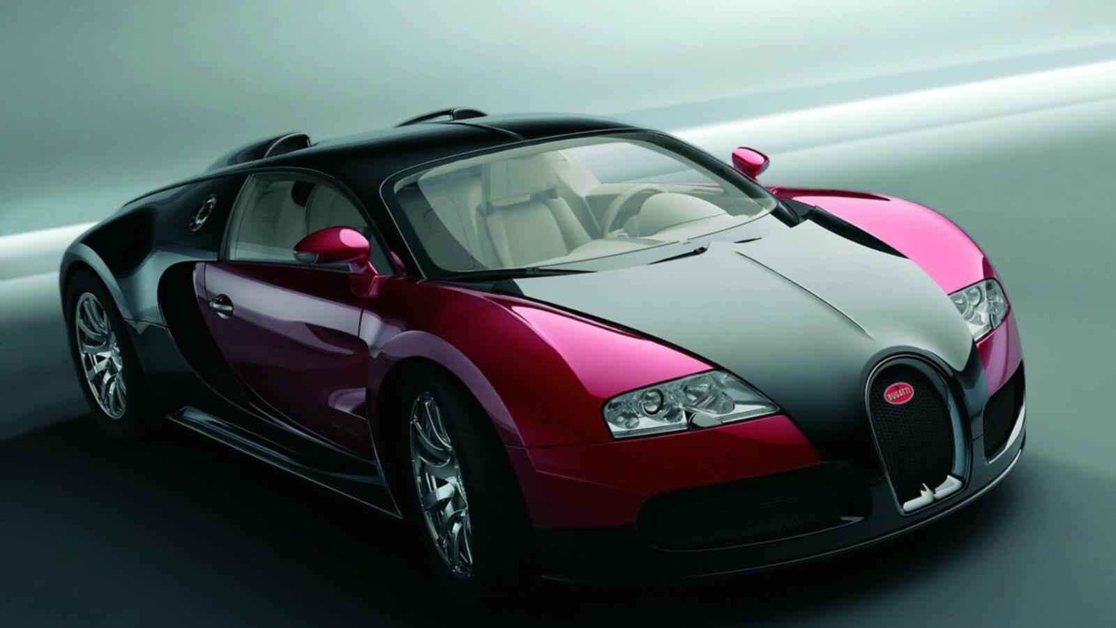 Wallpapers bugatti black and red view on the desktop