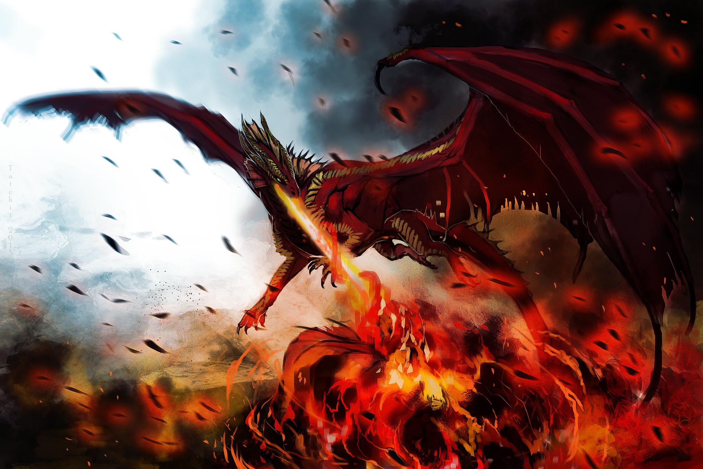 Wallpapers dragon hellfyre art on the desktop