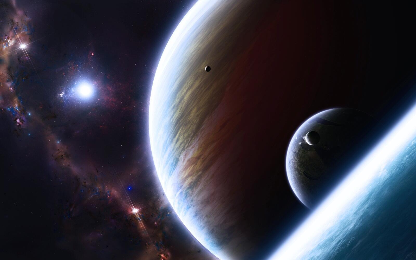 Wallpapers Planetary worlds planets satellites on the desktop