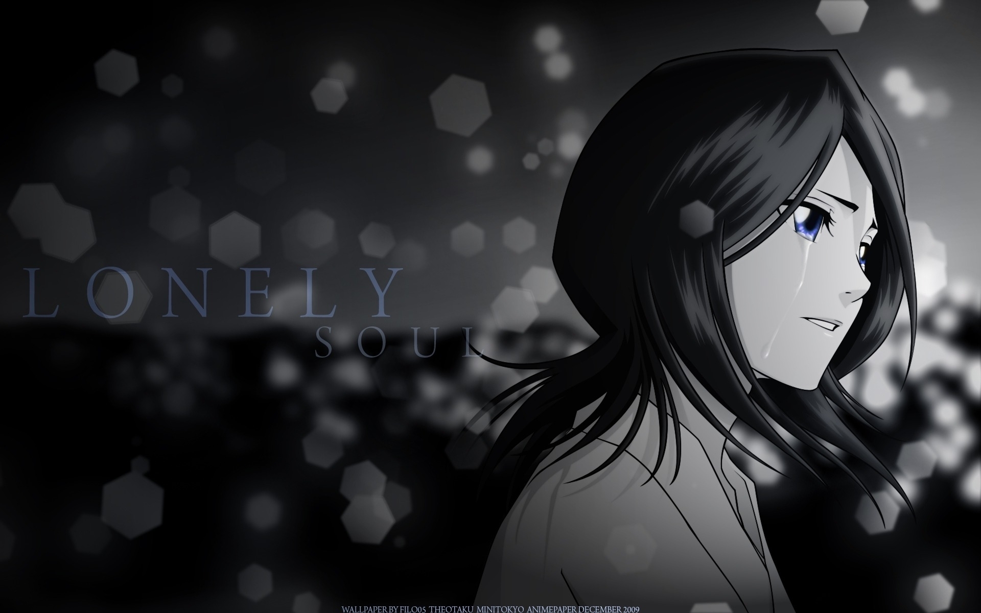 Wallpapers lonely anime tears on the desktop