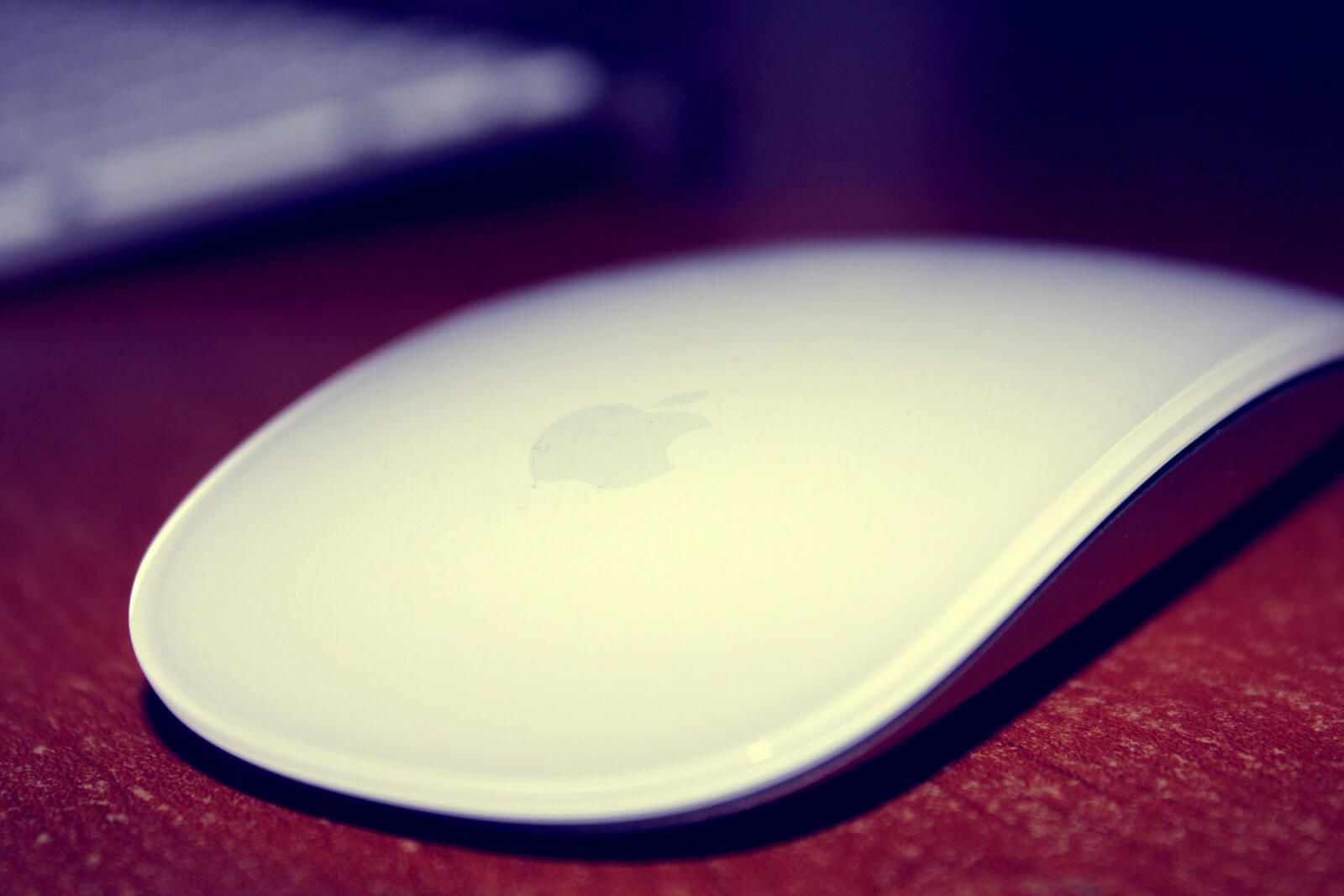 Wallpapers apple mouse logo on the desktop