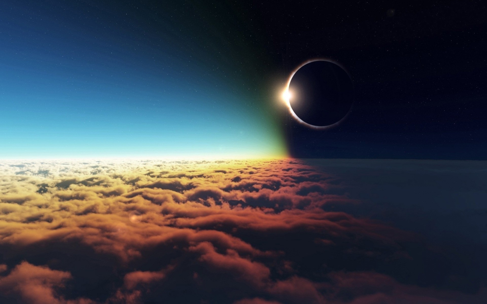 Фото планеты солнце затмение - бесплатные картинки на Fonwall