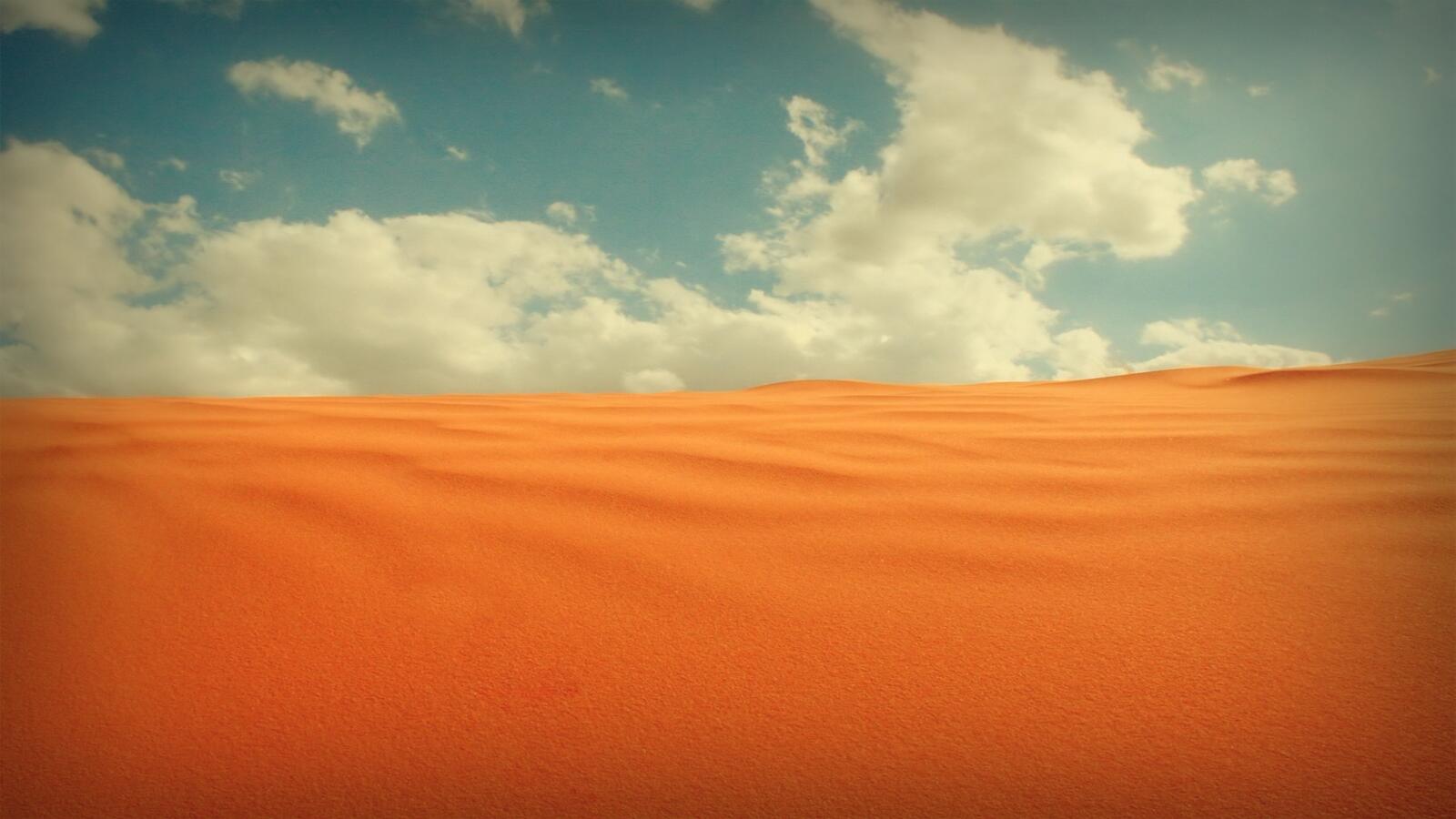 Рыжий песок в пустыне