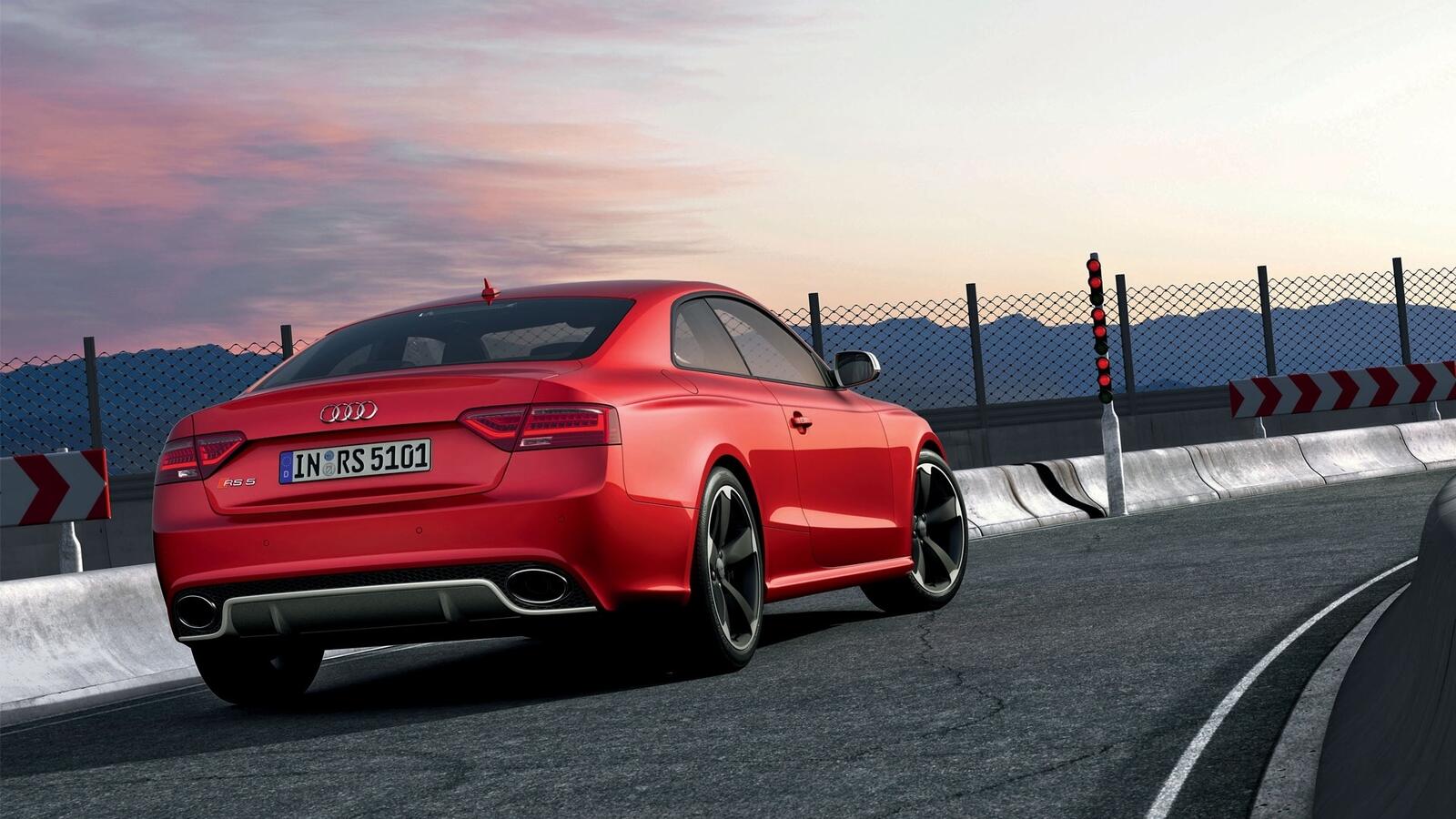 Wallpapers Audi rs s red on the desktop