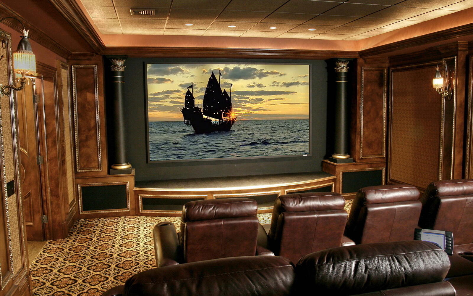 Wallpapers room hall cinema on the desktop
