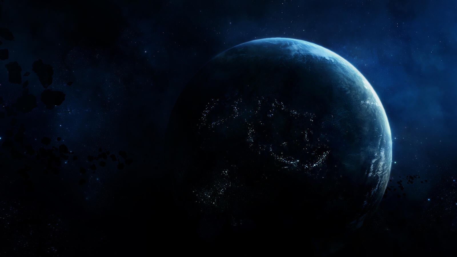 Wallpapers space planet asteroids on the desktop