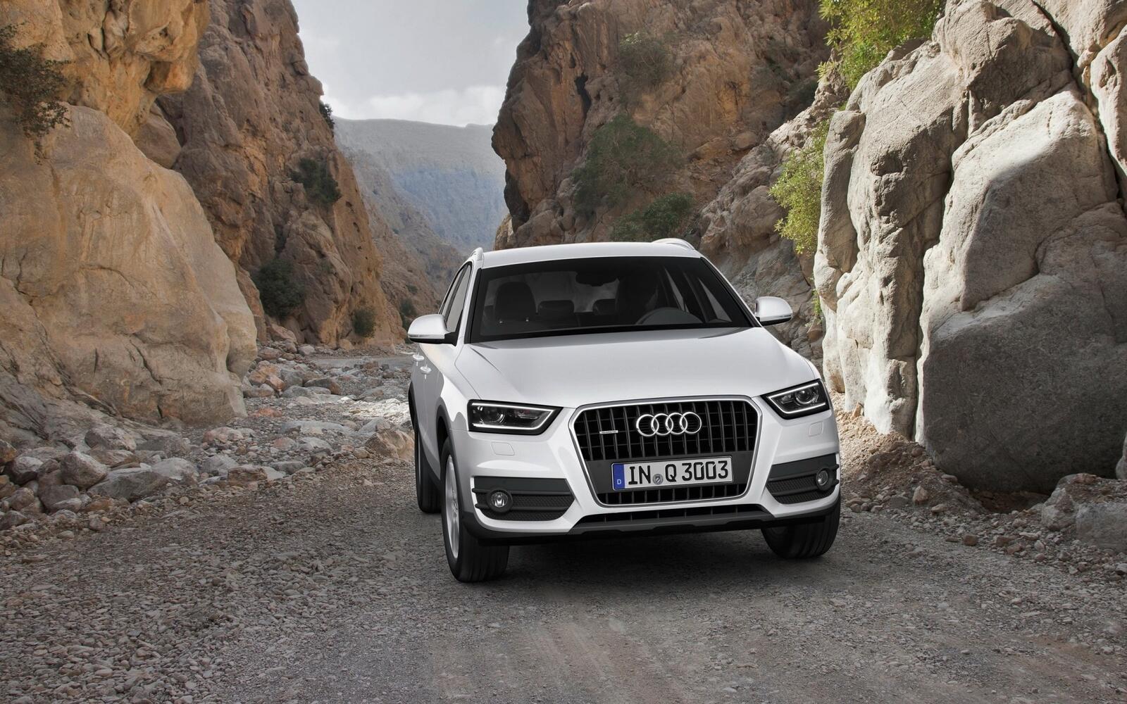 Wallpapers audi off-road car white on the desktop