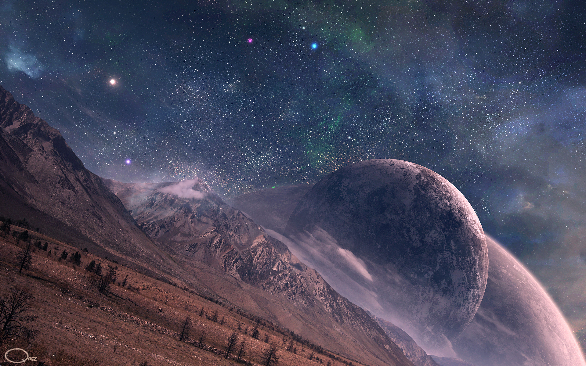 Wallpapers fantasy stars planets on the desktop
