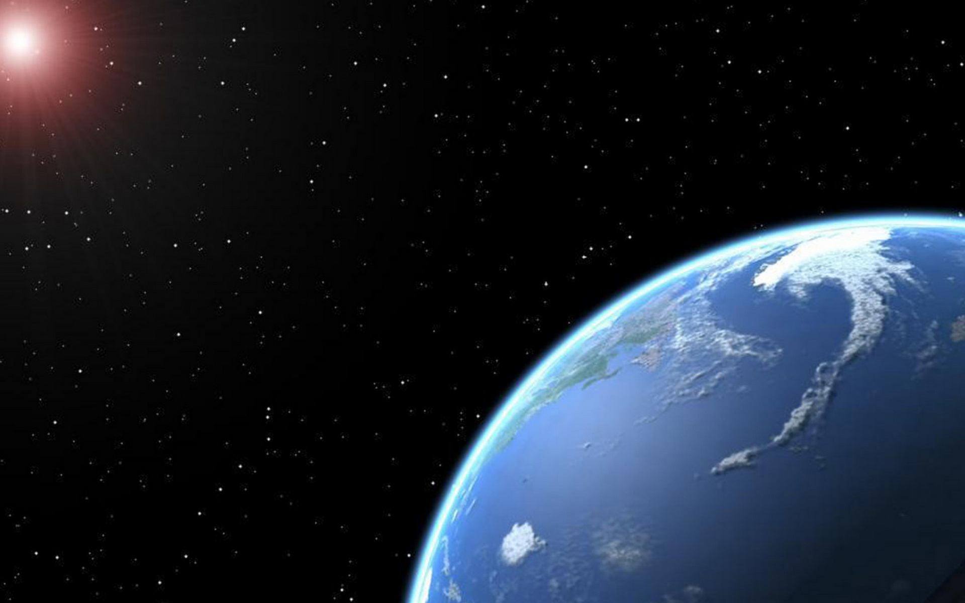 Wallpapers stars earth water on the desktop