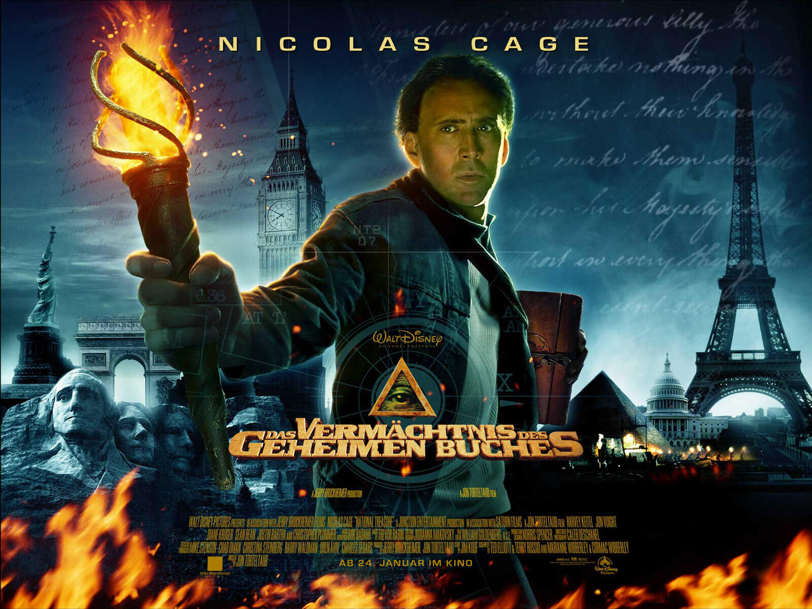 Wallpapers treasures of the nation nicolas cage torch on the desktop