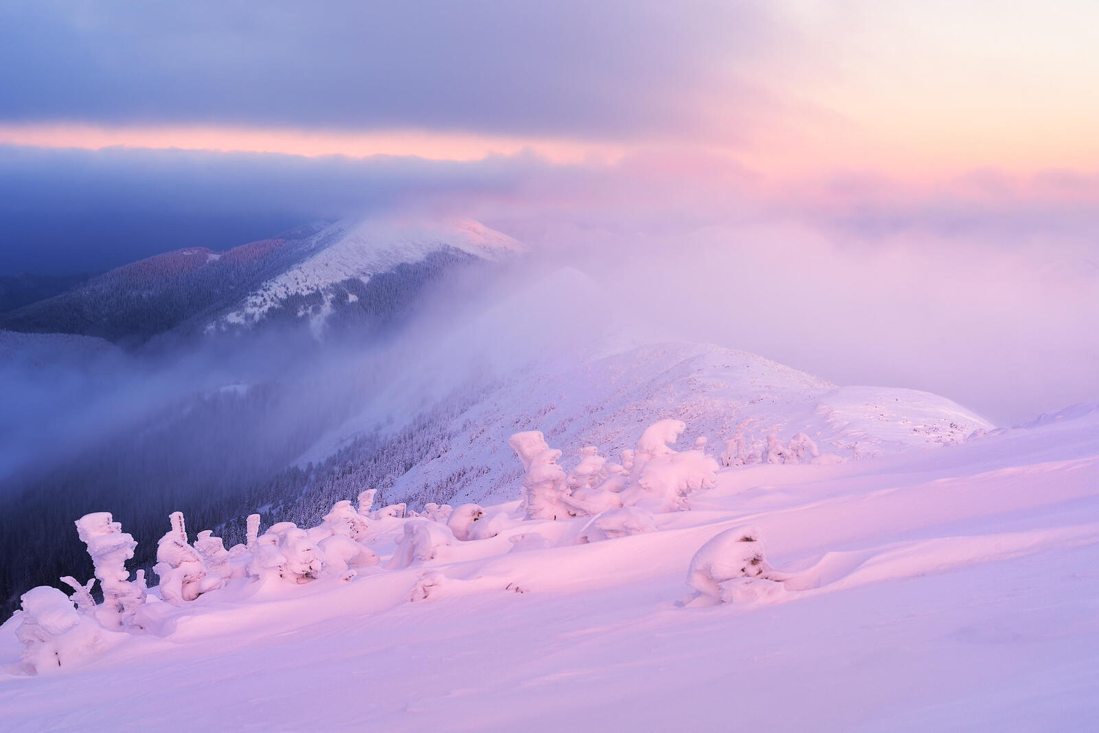 Wallpapers snowdrifts landscapes sunny weather on the desktop
