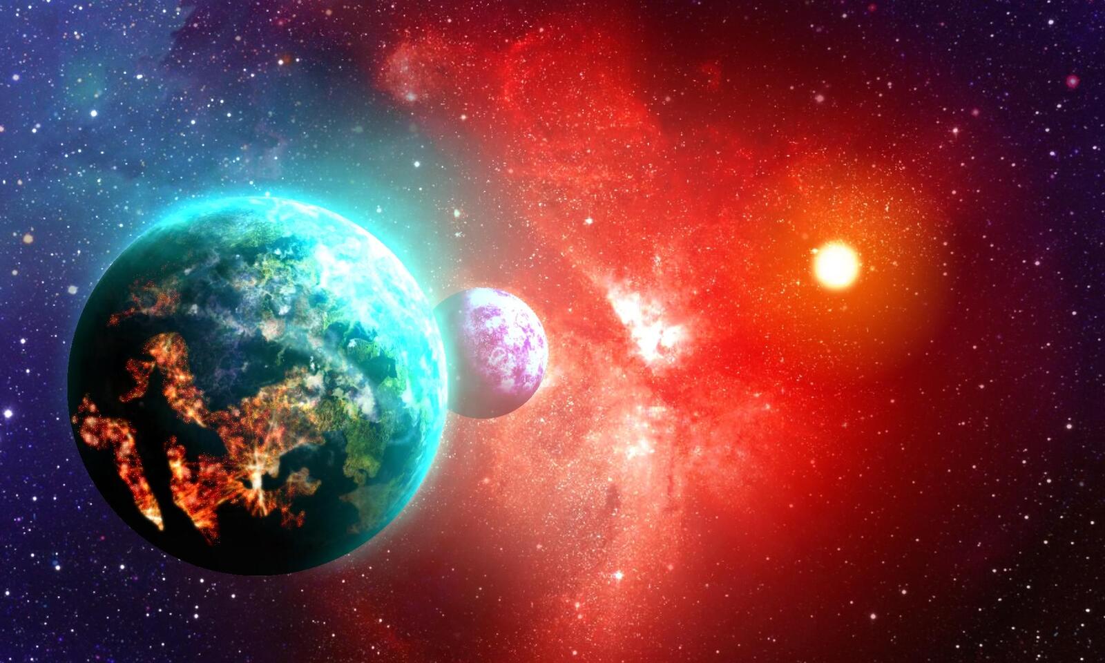 Wallpapers space planet red on the desktop