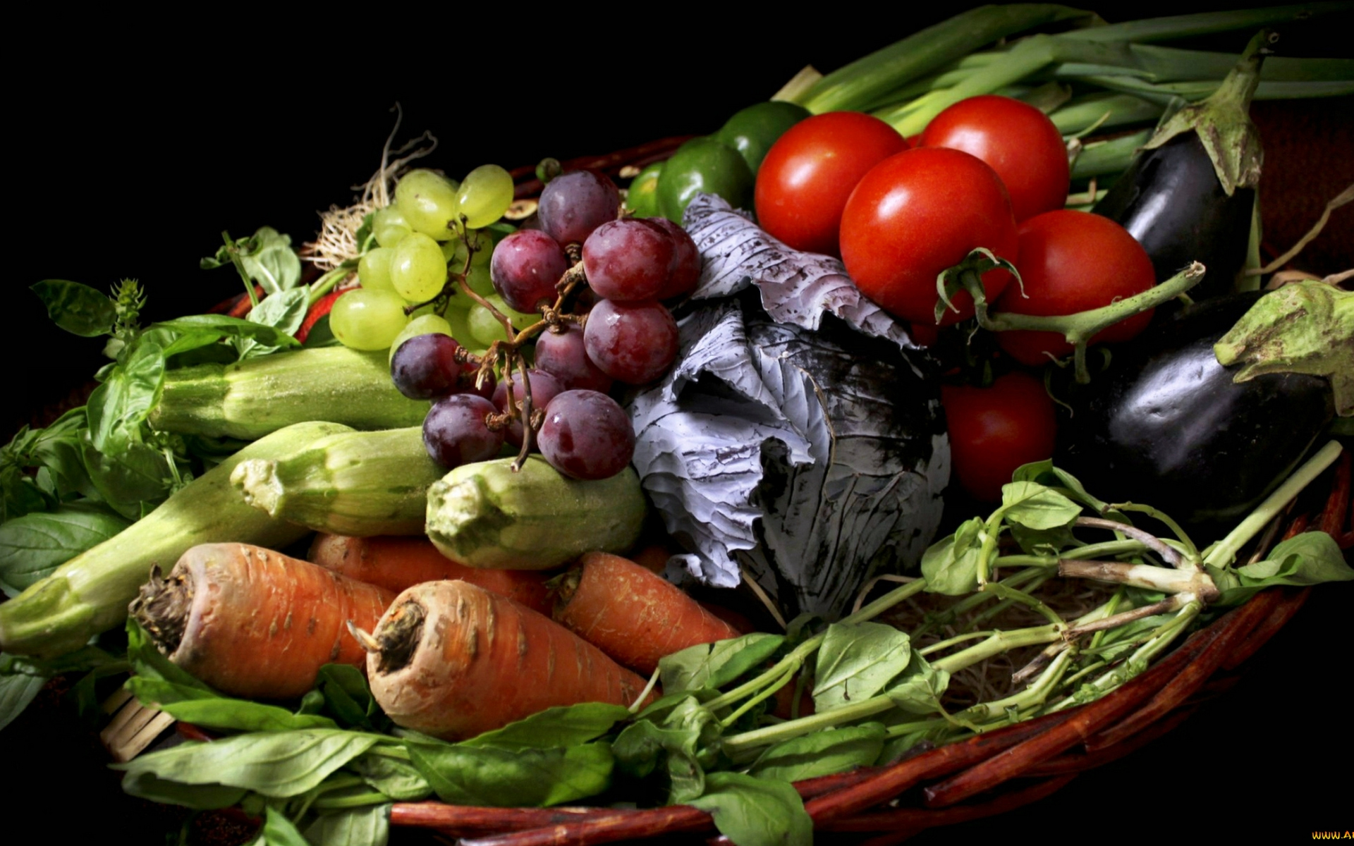 Фото бесплатно овощи, виноград, кабачки