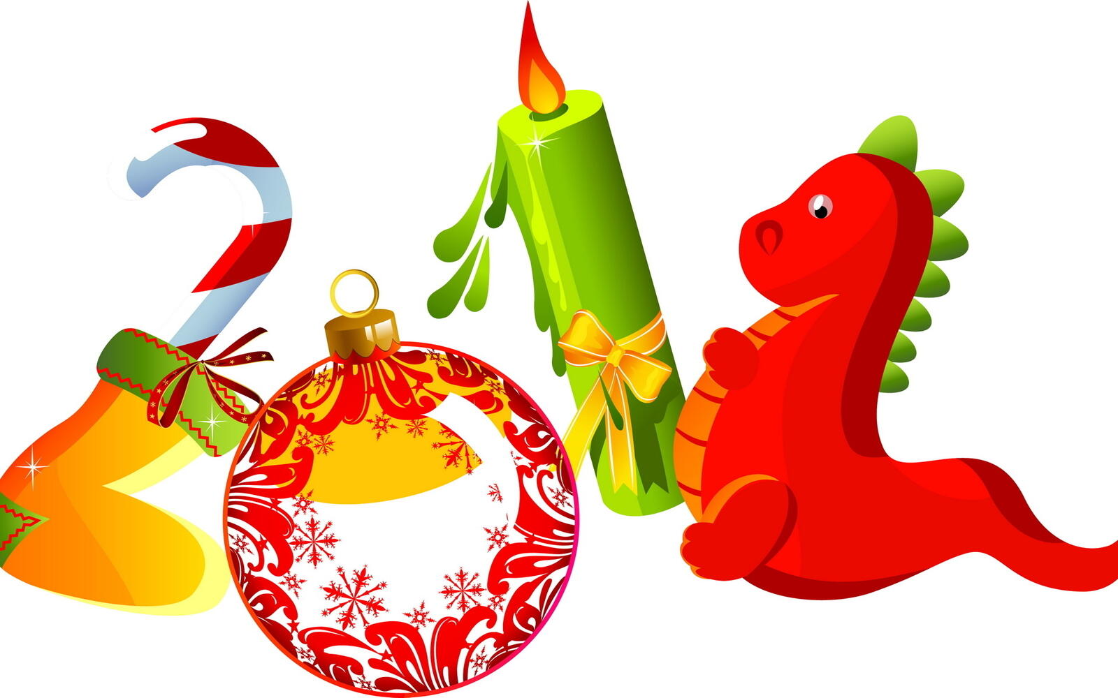 Wallpapers new year figures dragon on the desktop
