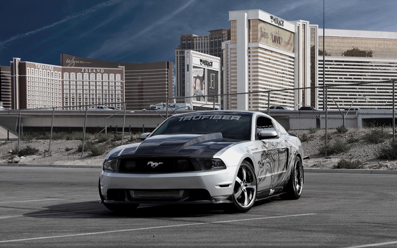 Wallpapers Ford mustang hood on the desktop