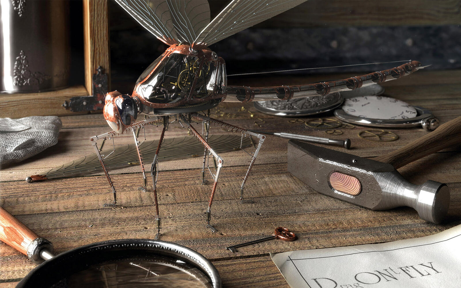 桌面上的壁纸蚊子 机械 电子