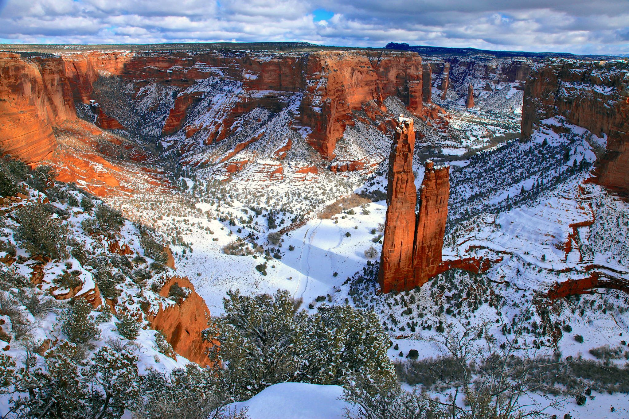 Обои пейзаж каньон зима на рабочий стол
