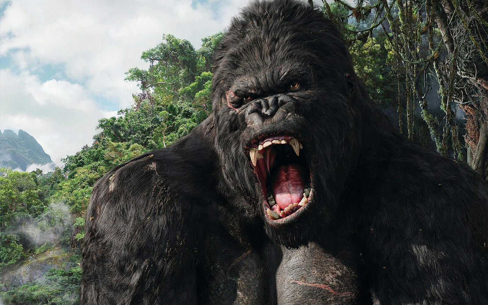 Wallpapers King Kong mouth fangs on the desktop