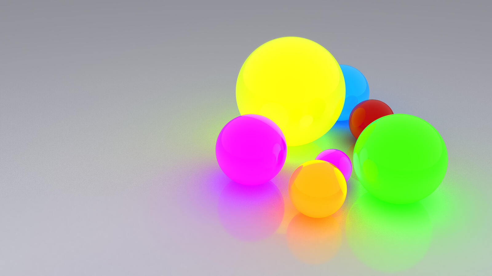 Wallpapers balls bright reflection on the desktop