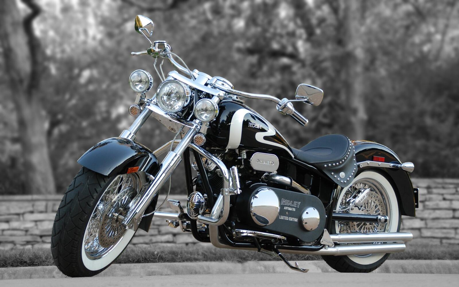 Обои чёрно-серебристый ridley avtomatic limited edition мотоцикл байк на рабочий стол