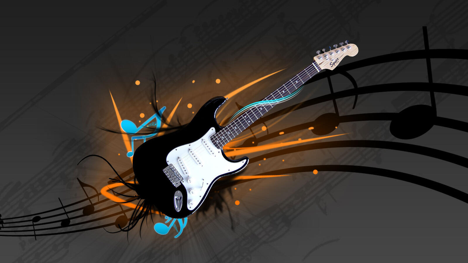 Wallpapers guitar electronic music track on the desktop