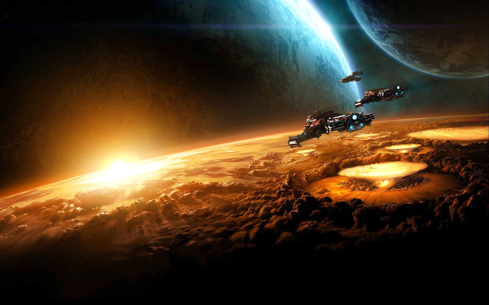 Wallpapers fantasy space planets on the desktop
