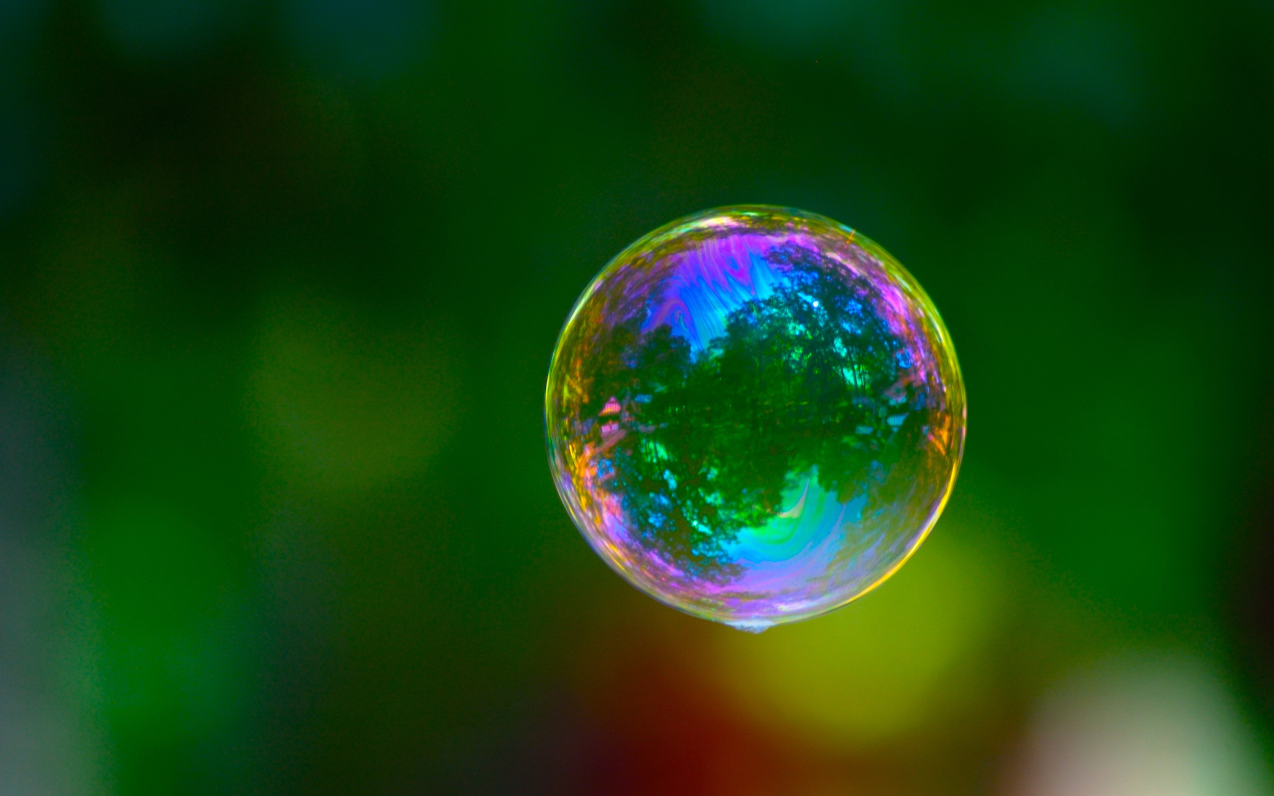 Wallpapers bubble soap ball on the desktop