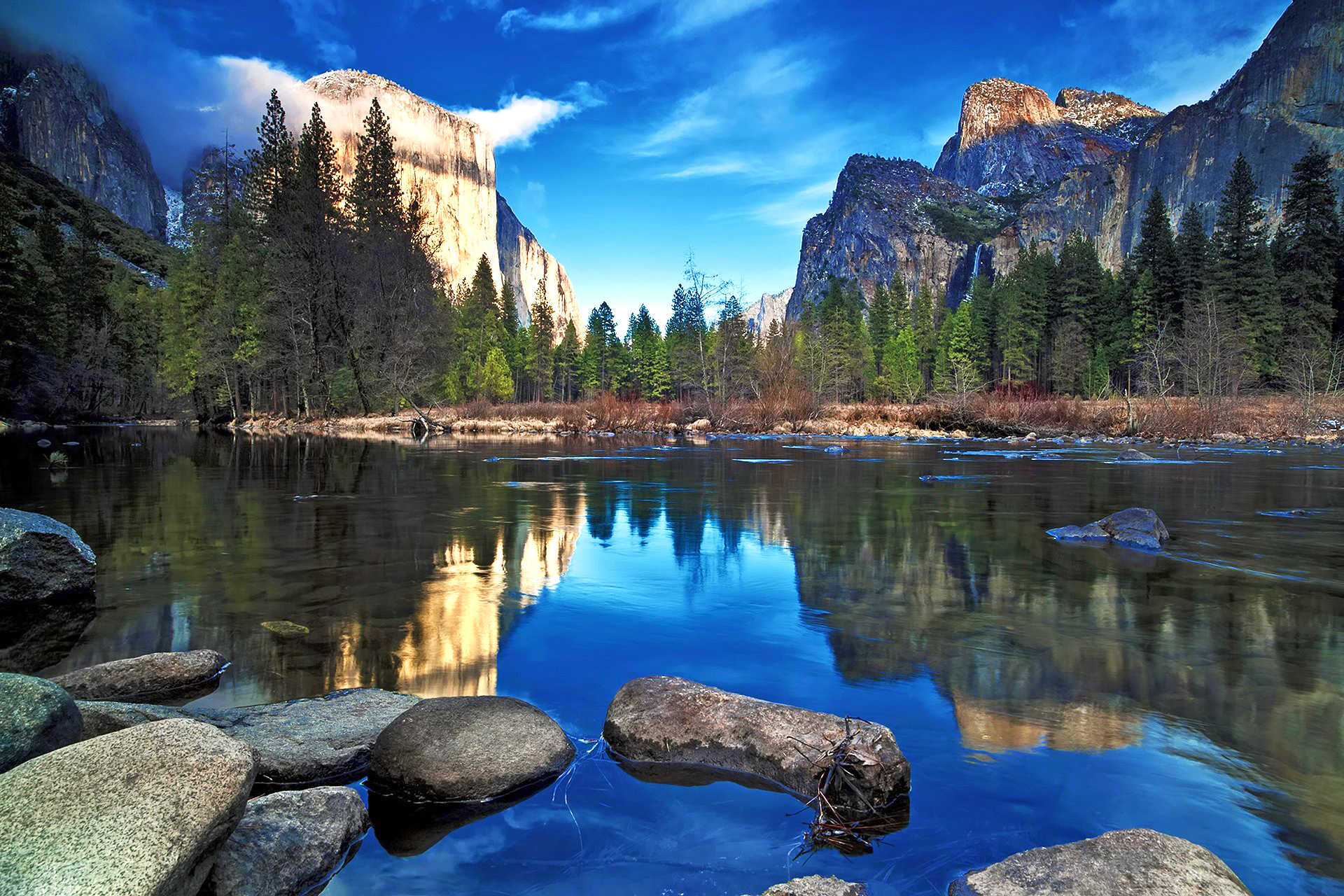 Wallpapers nature mountains forest on the desktop