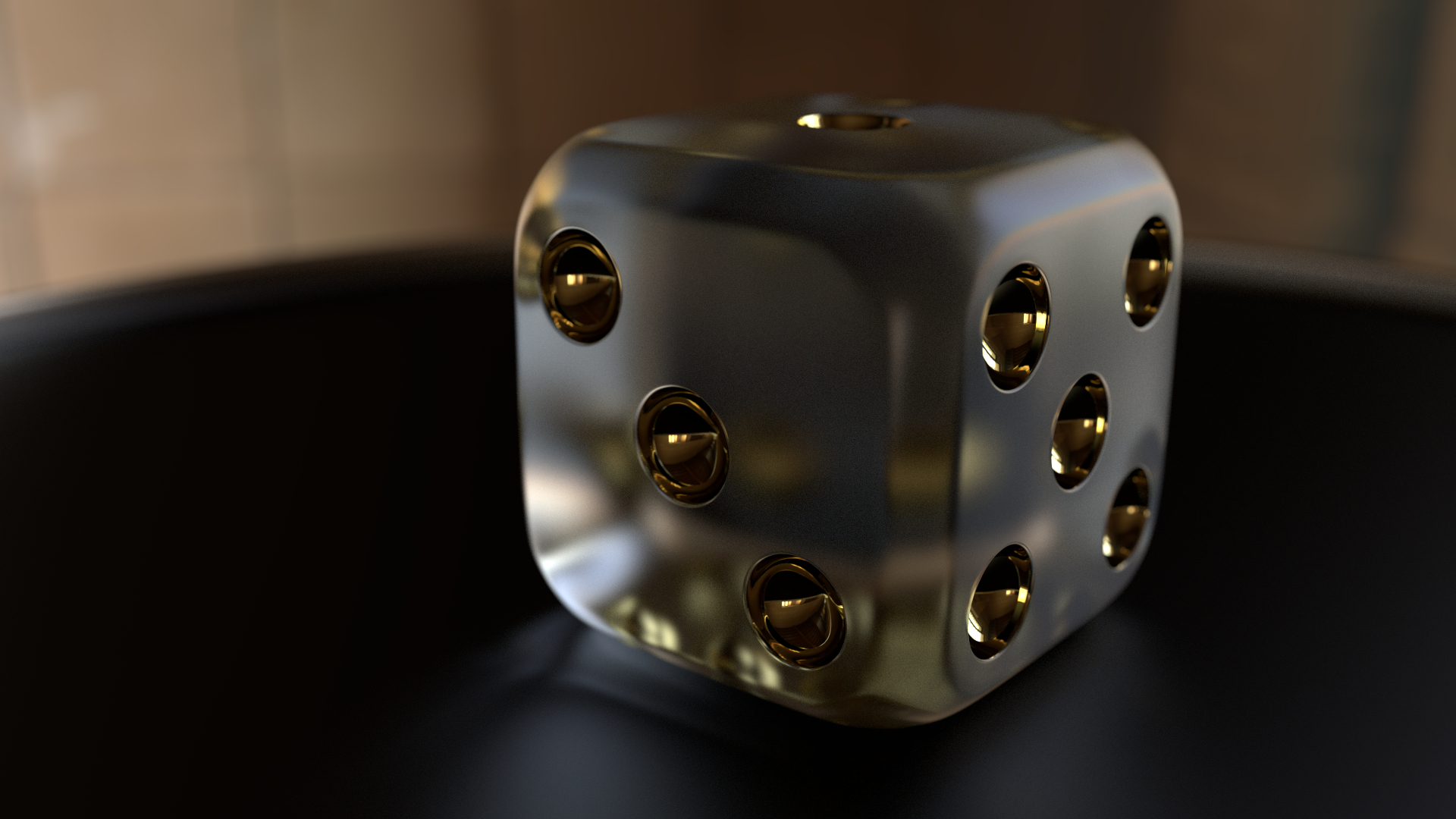 Wallpapers dice render cube on the desktop