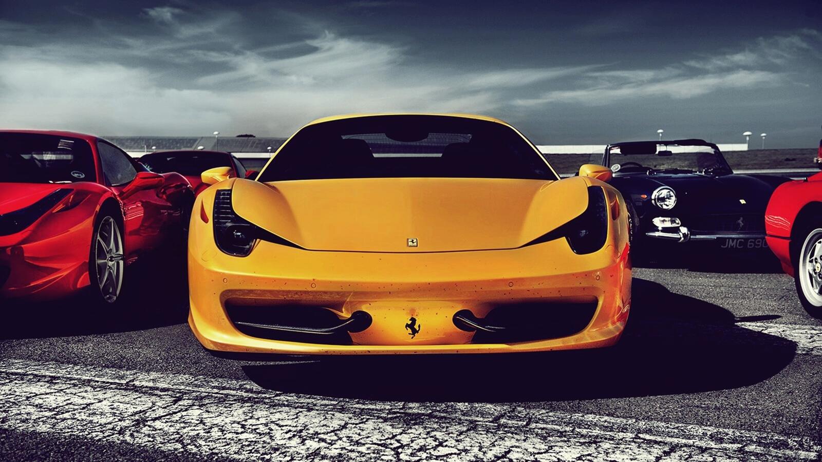 Wallpapers car yellow foreign car on the desktop