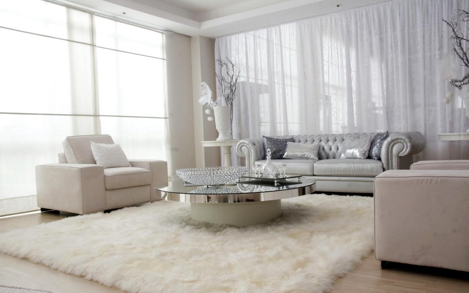 Wallpapers living room furniture sofa on the desktop