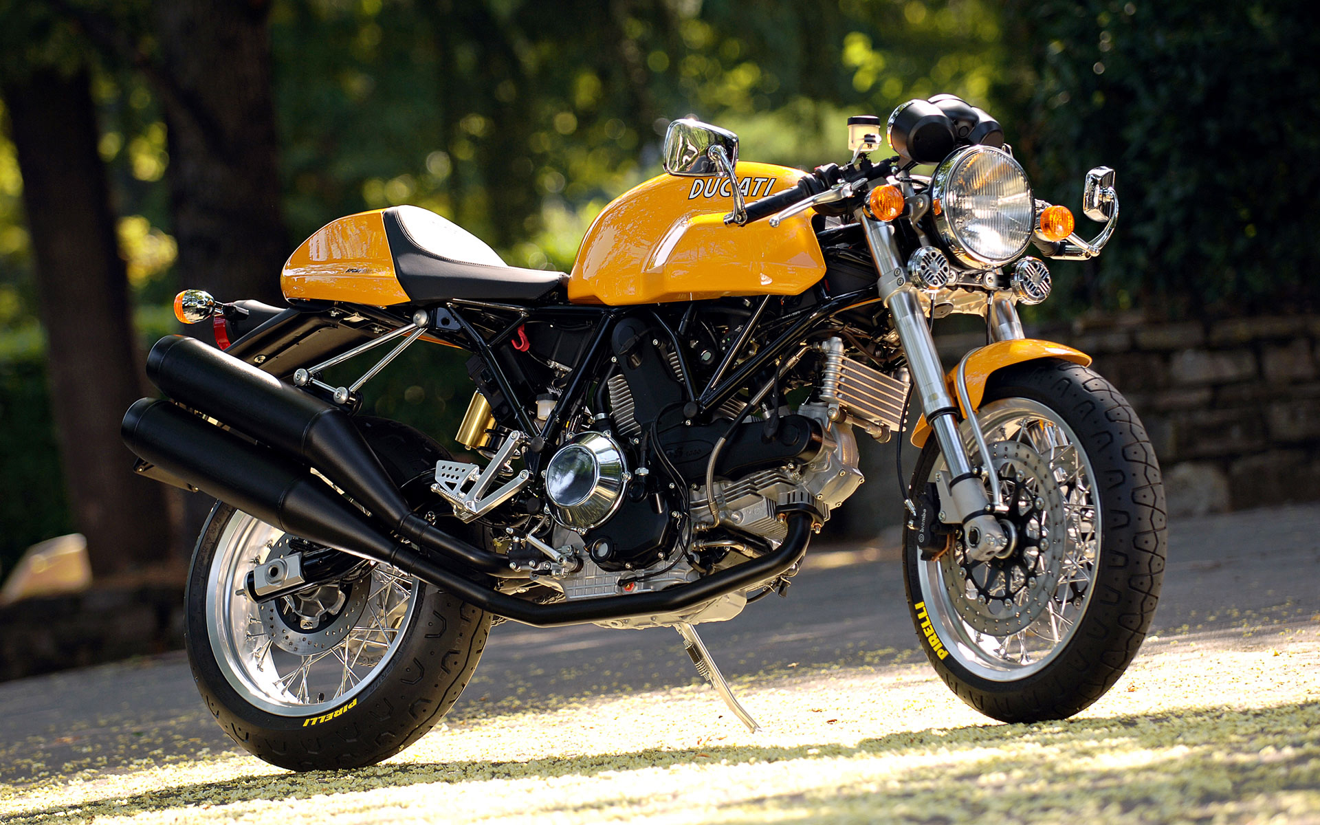 Фото бесплатно жёлтый ducati sport-1000, мотоцикл, байк