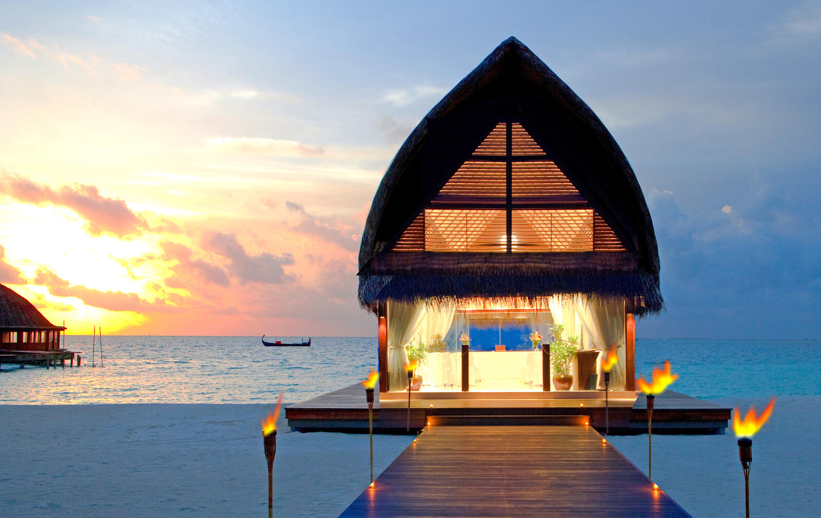 Wallpapers sunset maldives landscapes on the desktop