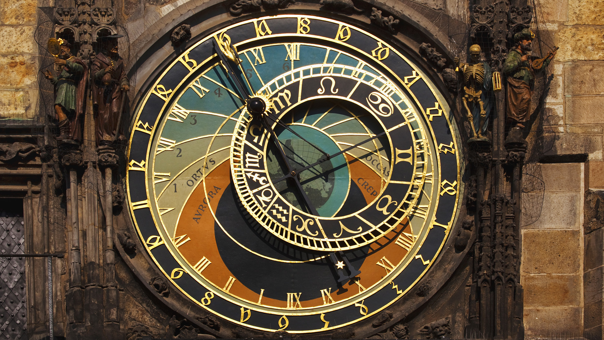 Обои астрономия часы чехия на рабочий стол