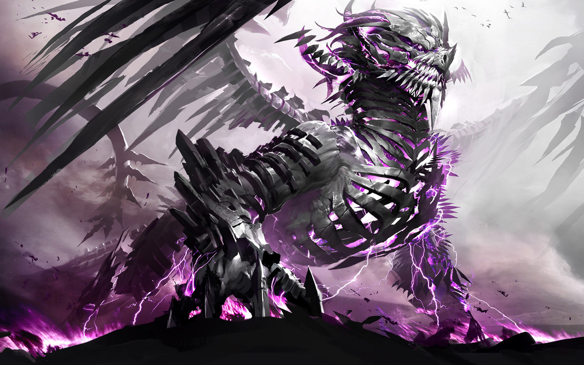 Wallpapers dragon dragon skeleton fantasy on the desktop