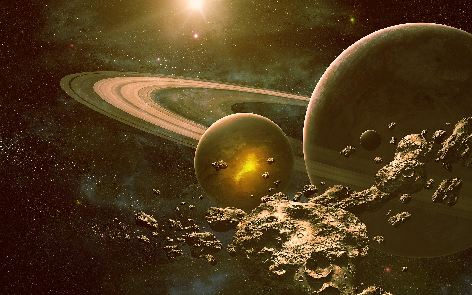 Картинки планетов. Сатурн (Планета). Сатурн с астероидами. Сатурн карма. Космос планеты.