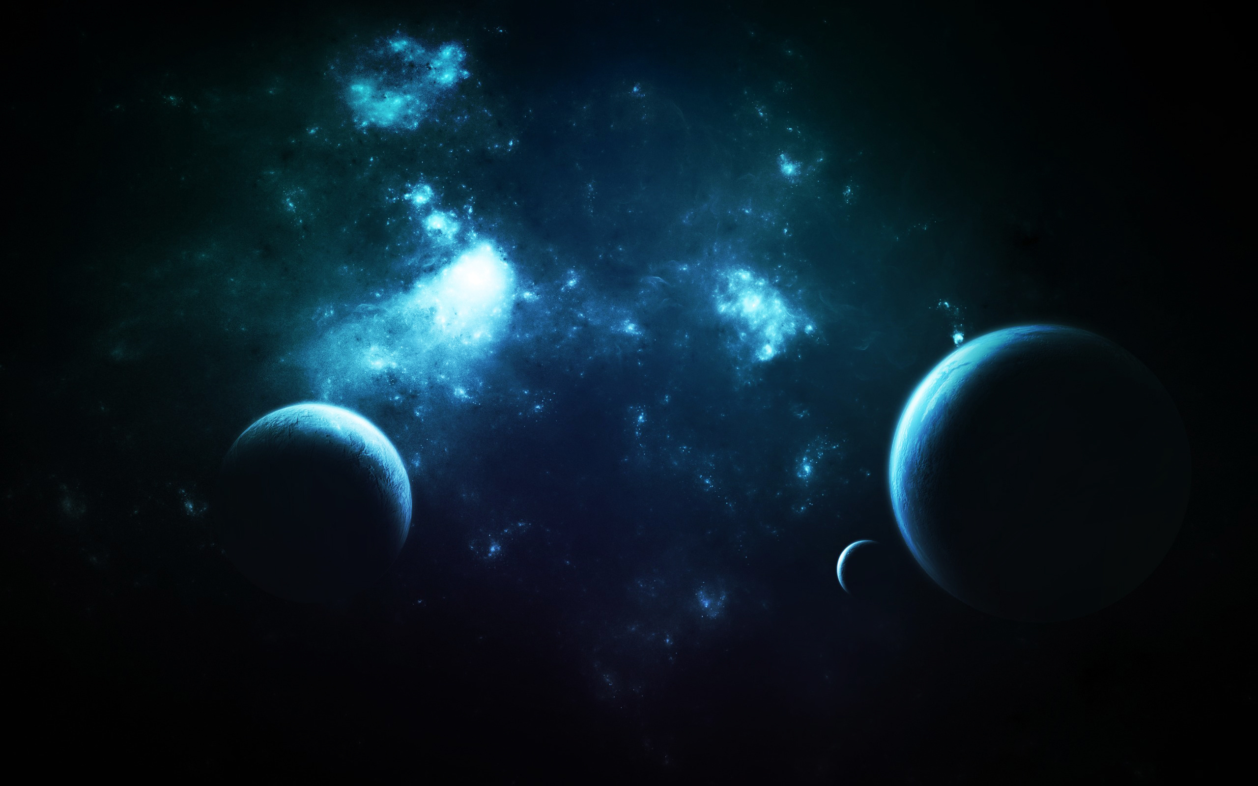 Wallpapers constellation of planets nebula universe on the desktop