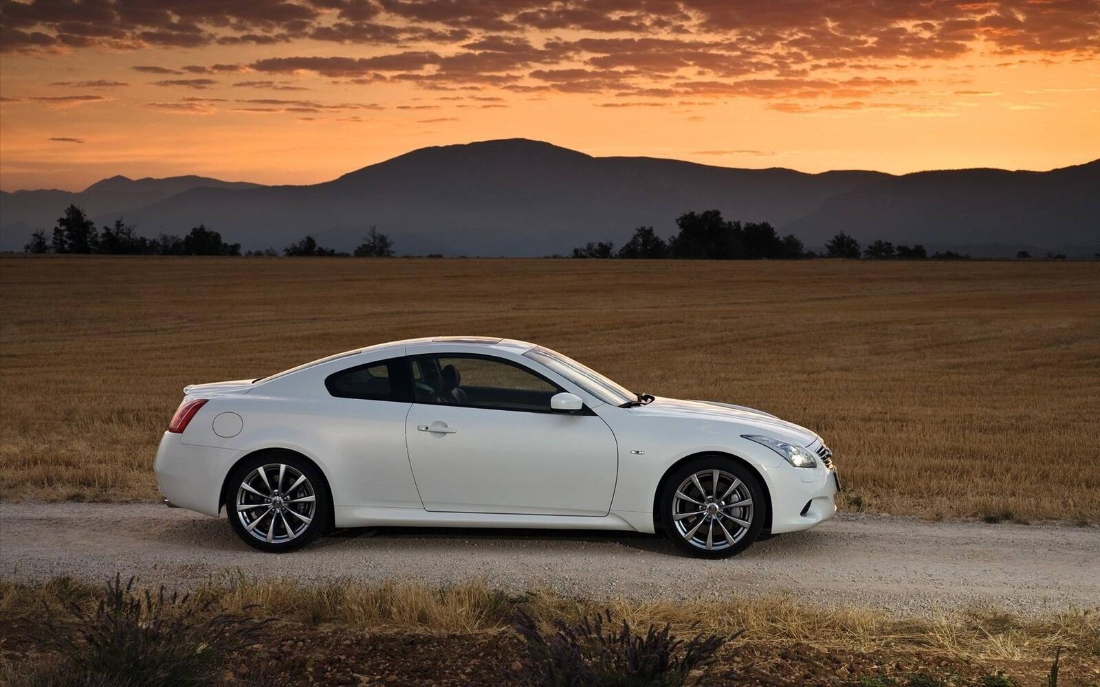 Wallpapers Infiniti Coupe white on the desktop