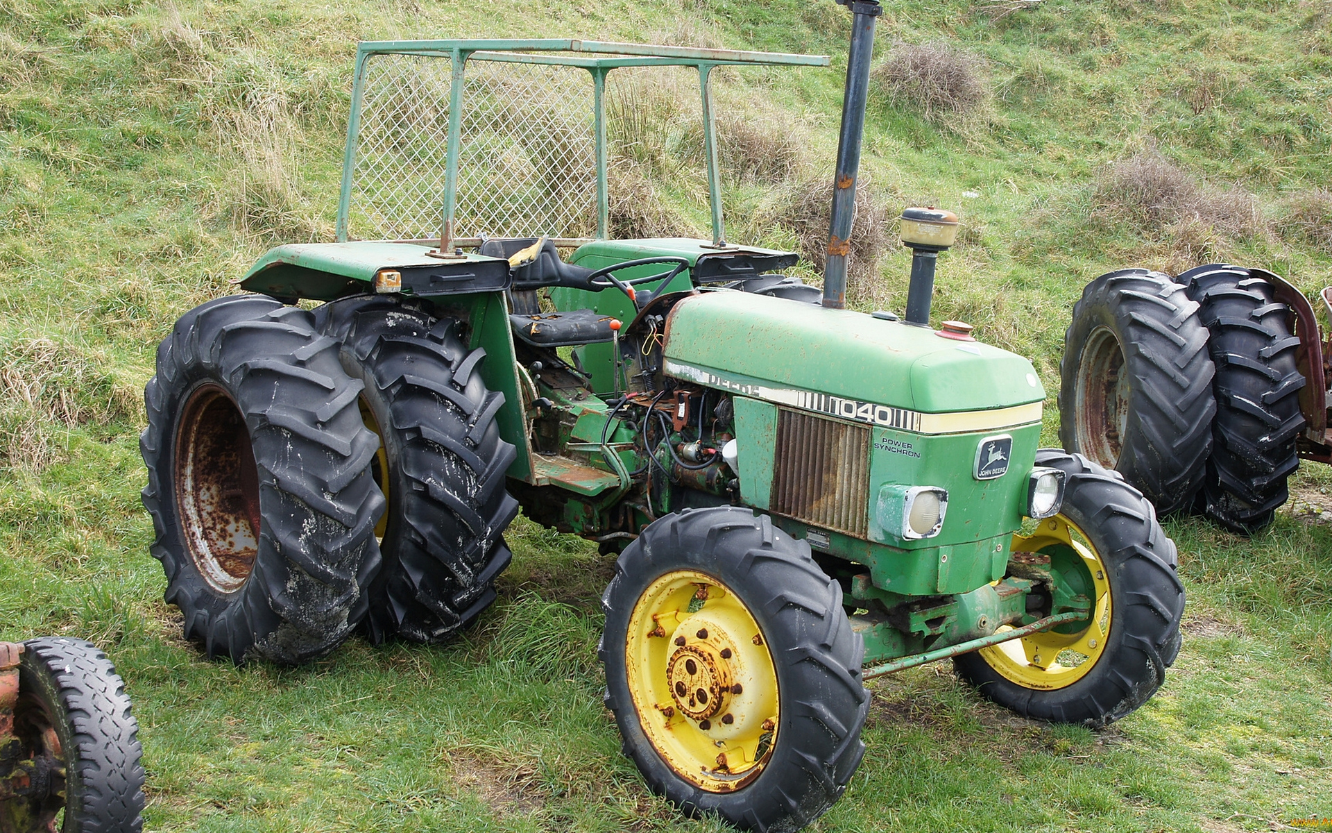 Фото бесплатно трактор, зеленый, колеса