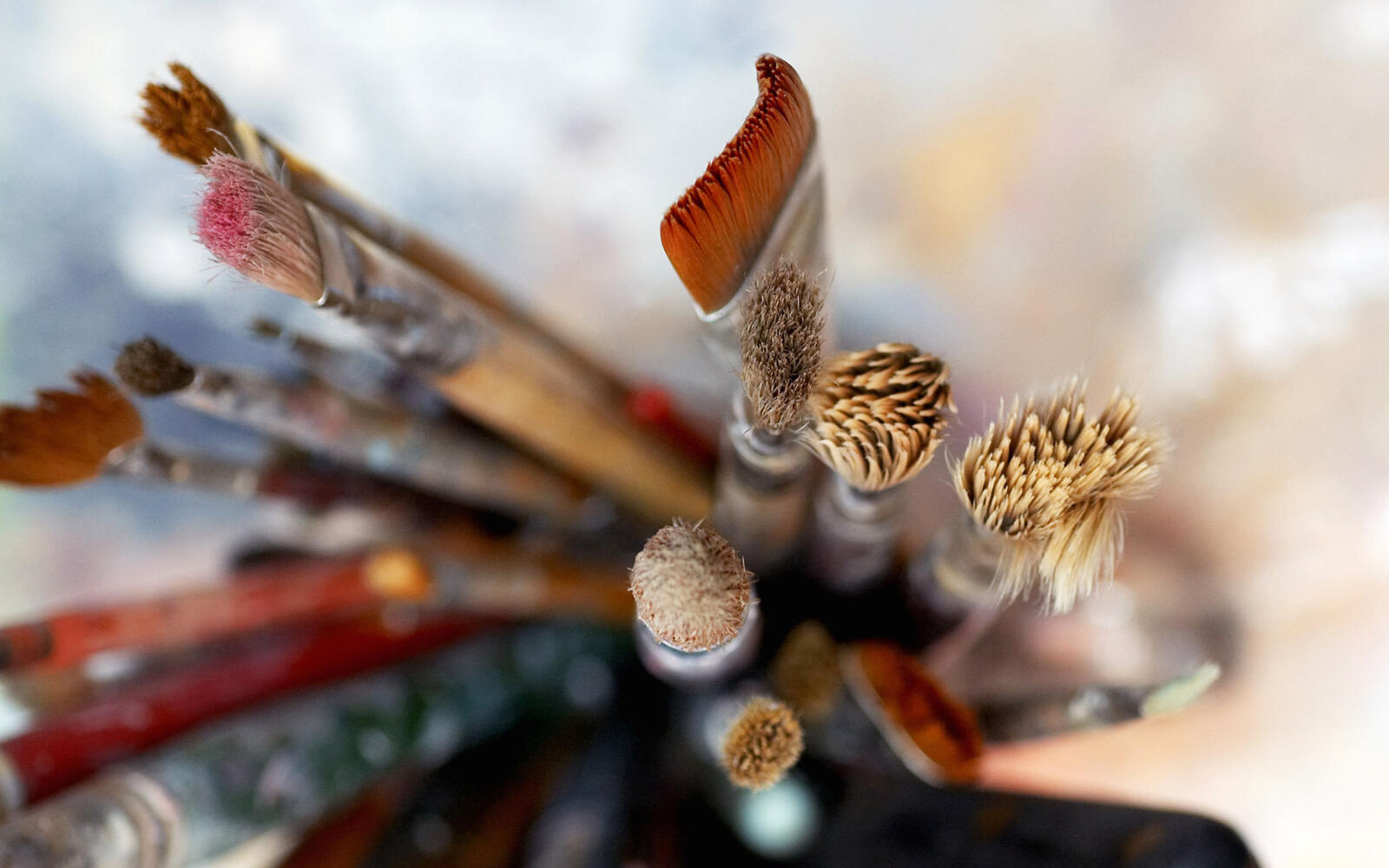 Wallpapers brushes bristles glass on the desktop