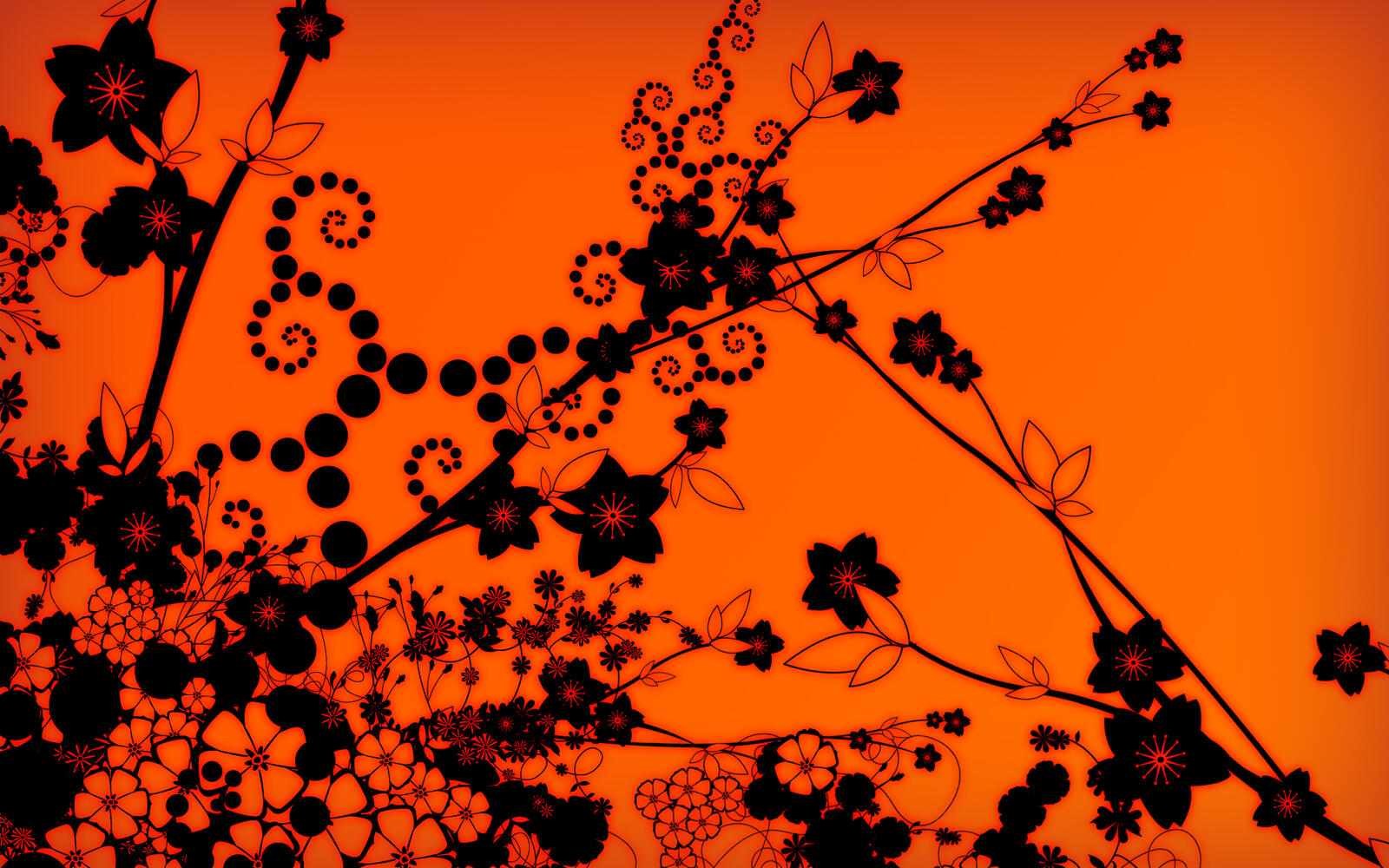 Wallpapers flowers branches pattern on the desktop