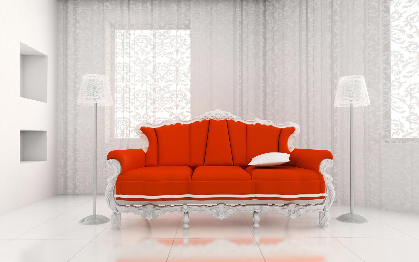 Wallpapers sofa royal red on the desktop