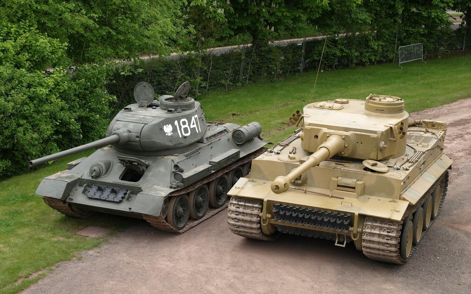 Обои танки белый тигр т-34-85 на рабочий стол